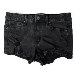 RSQ Venice Mid Rise Denim Cut-Off Jean Shorts Size 7 / W28 Faded Black Women's